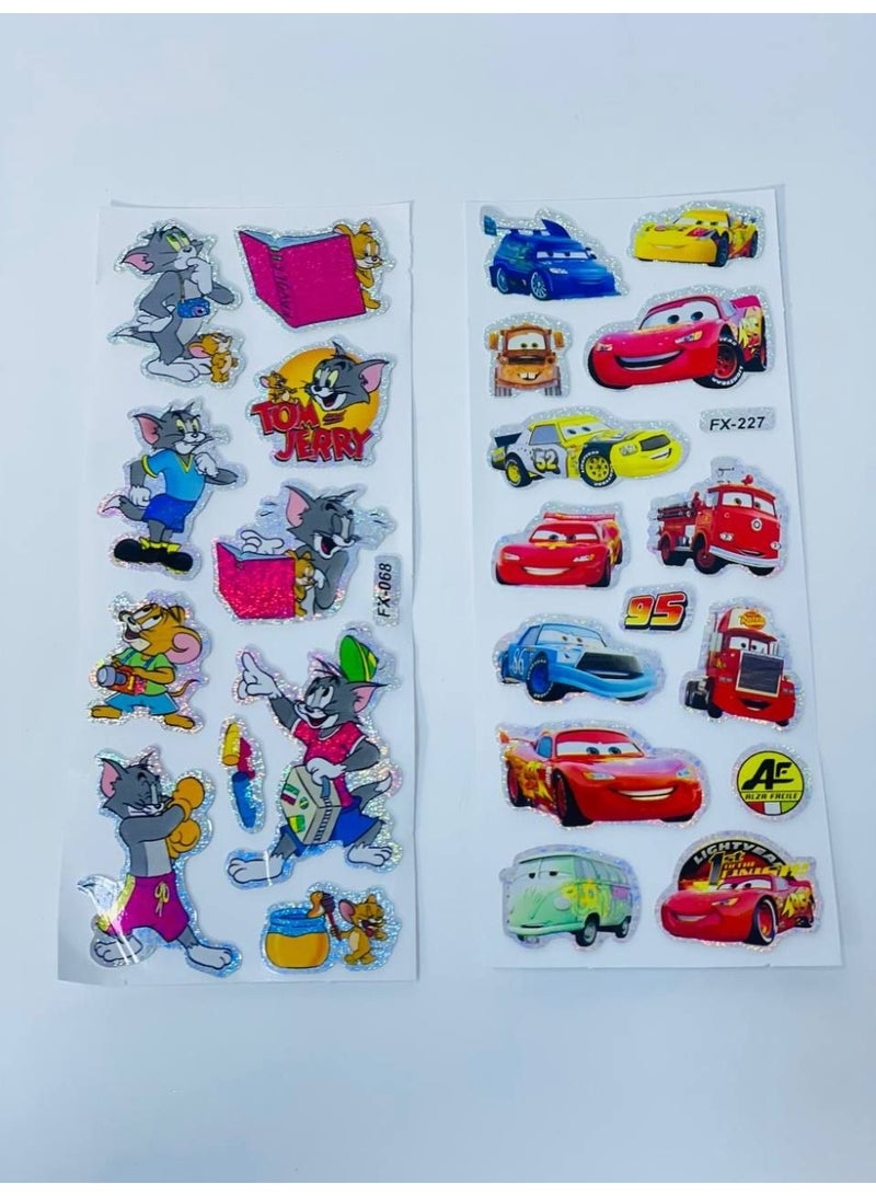 Embossed leather stickers, boy and girl designs, 10 packs - Image 2