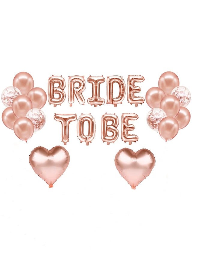 Peachjoy Rose Gold Hen Party Decoration Balloons, Bride to Be Decorations