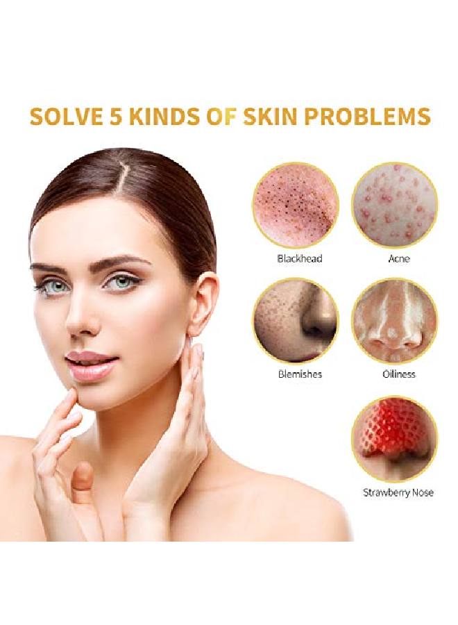 POP MODERN.C Blackhead Remover Mask 24K Gold Peel Off Mask Gold Facial Mask Antiaging Deep Cleansing Reduces Fine Lines＆ Wrinkles Great For All Skin With Blackhead Remover Extractor Tools Kit & Mask Brush  - Image 5