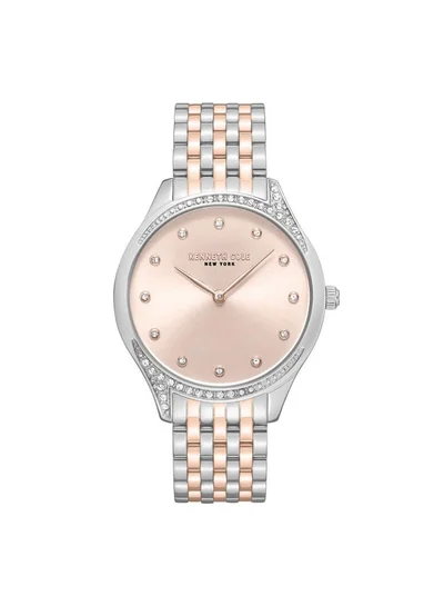 Kenneth Cole New York Chelsea Women's 36mm Quartz Watch with Rose Gold Dial & Two-tone Stainless Steel Bracelet