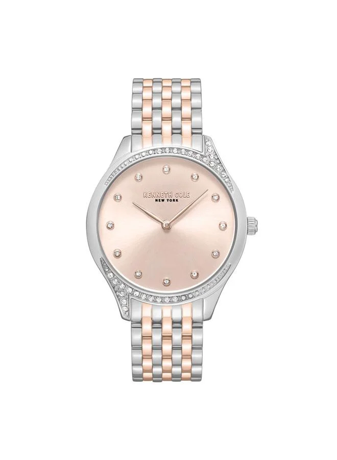 Kenneth Cole New York Chelsea Women's 36mm Quartz Watch with Rose Gold Dial & Two-tone Stainless Steel Bracelet