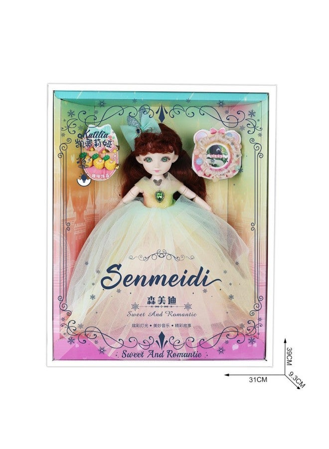 Children's 12-inch 20-joint Lighting Music Story Children's Song Three-character Sutra Princess Doll Toy Gift-Color:Sam5502yellow-Height:A Single Style Must Be Shipped In Multiples Of 36 Sets. Mixed Orders Will Not Be Shipped - Image 5
