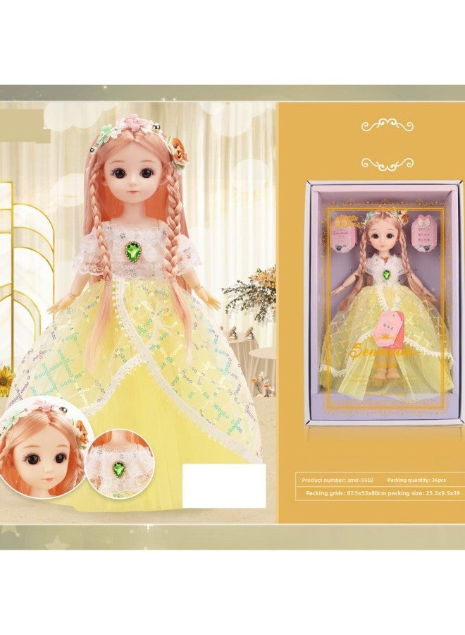 Children's 12-inch 20-joint Lighting Music Story Children's Song Three-character Sutra Princess Doll Toy Gift-Color:Sam5502yellow-Height:A Single Style Must Be Shipped In Multiples Of 36 Sets. Mixed Orders Will Not Be Shipped - Image 3
