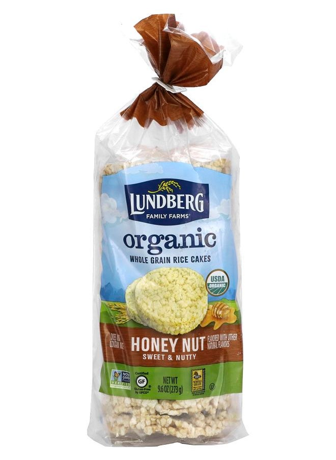 Lundberg - Organic Whole Grain Rice Cakes Honey Nut Sweet & Nutty 9.6 oz (273 g) - Image 1