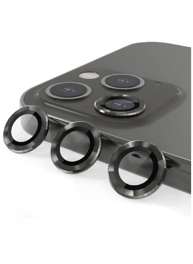 CATANES 3-peice Camera Lens Protector for iPhone 13 Pro Max and 13 Pro Tempered Glass HD Ultra Thin Film Black - Image 1