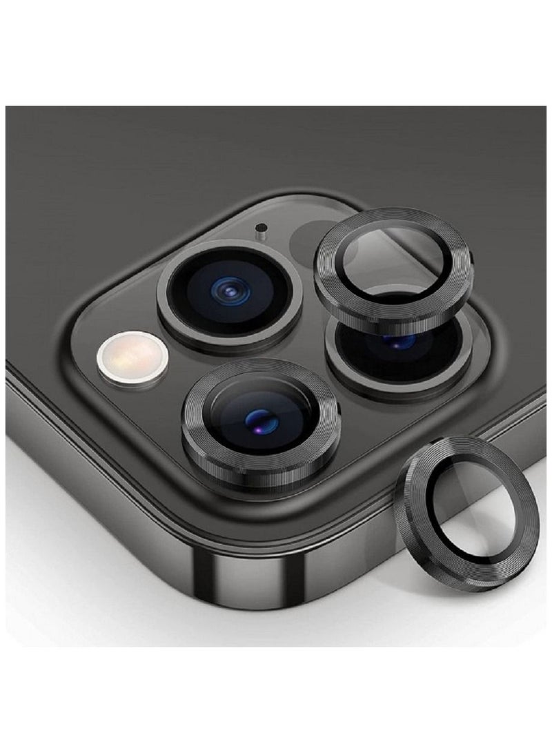 CATANES 3-peice Camera Lens Protector for iPhone 13 Pro Max and 13 Pro Tempered Glass HD Ultra Thin Film Black - Image 2