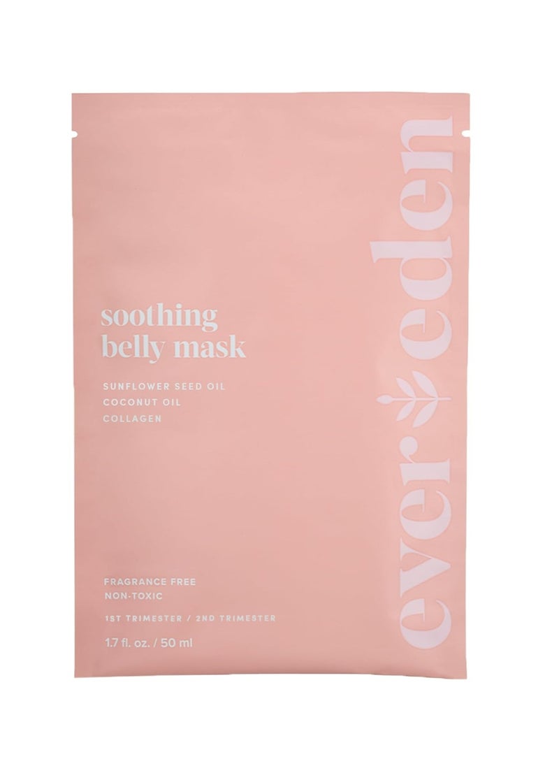 Evereden Evereden Soothing Belly Mask for Stretch Marks - 2nd/3rd Trimester Size | 1 count | Belly Mask for Pregnancy | Clean Pregnancy Skincare | Non-toxic and Fragrance Free  - Image 1
