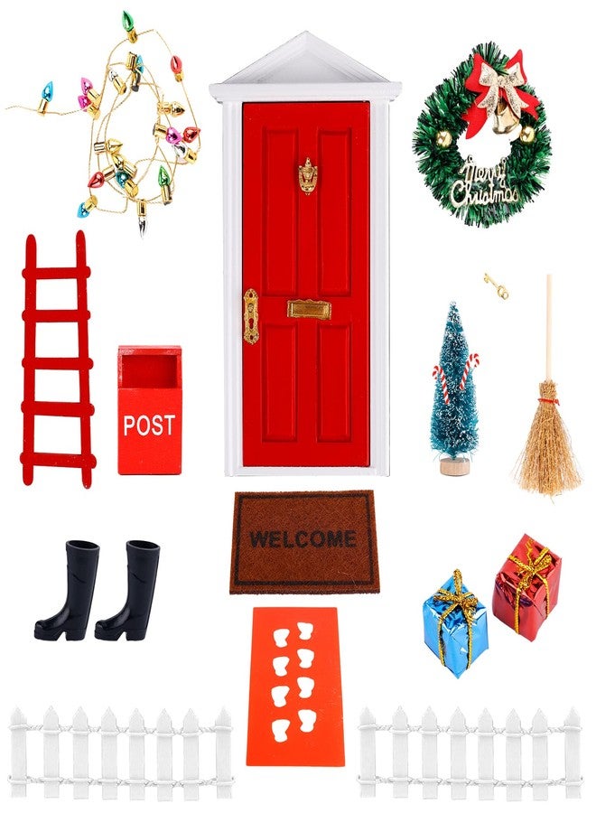 XIHIRCD Christmas Fairy & Elf Door - Magic Miniature Accessories - Tiny Elf Kit & Fairy Tale Decoration DIY Gift - Image 1