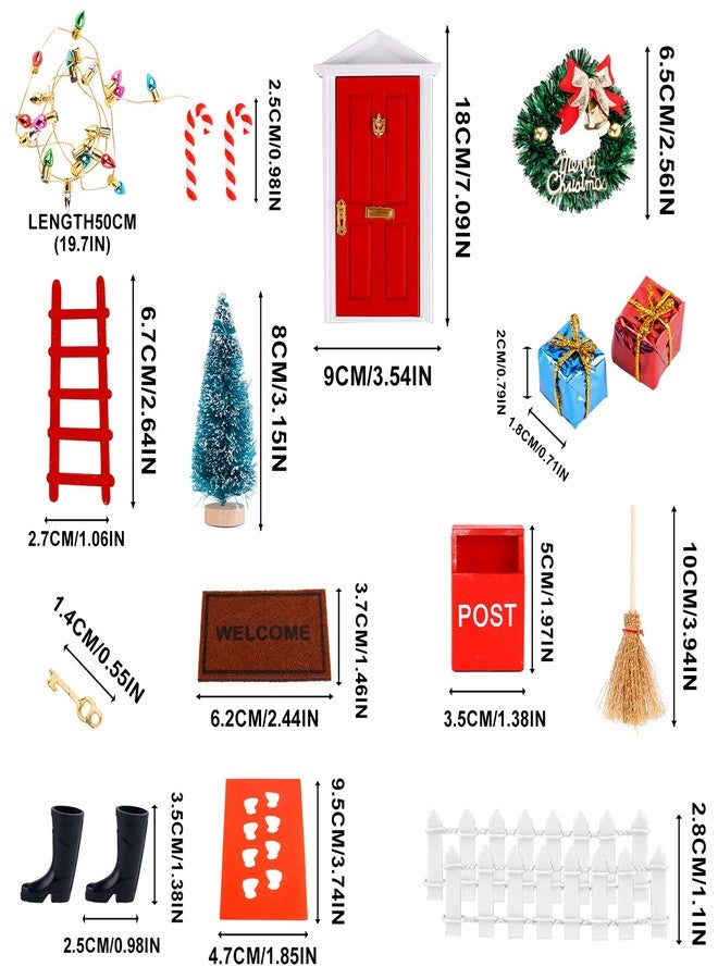 XIHIRCD Christmas Fairy & Elf Door - Magic Miniature Accessories - Tiny Elf Kit & Fairy Tale Decoration DIY Gift - Image 2