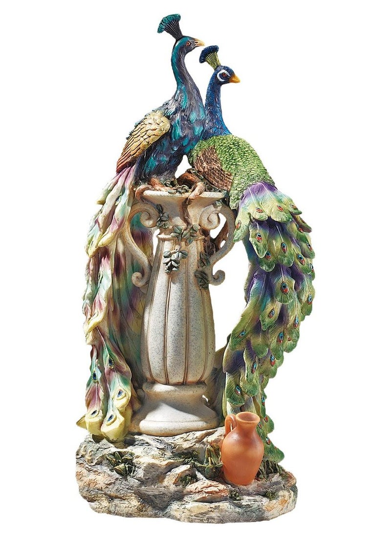 Design Toscano تمثال طيور الطاووس في الجنة من تصميم توسكاني