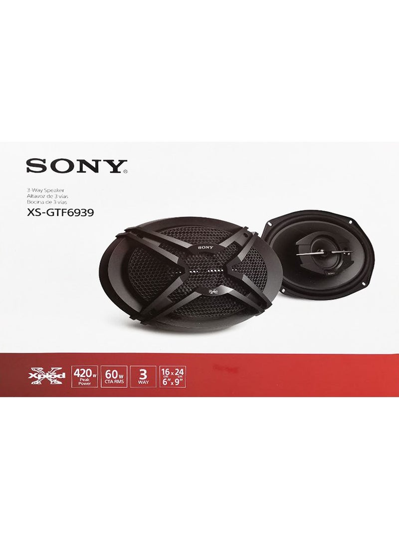 Sony - Car Audio Bass Speakers Sony XS-GTF6939 420W 3-Way 6x9 Inch 3-Way Speakers - Cars Entertainment Systems - Image 1
