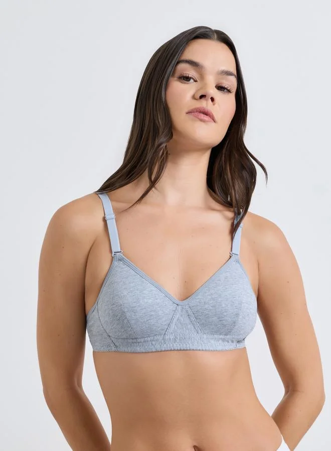 Styli  Pack of 2 - Padded Non Wired T-Shirt Bra for Women | Best Price UAE