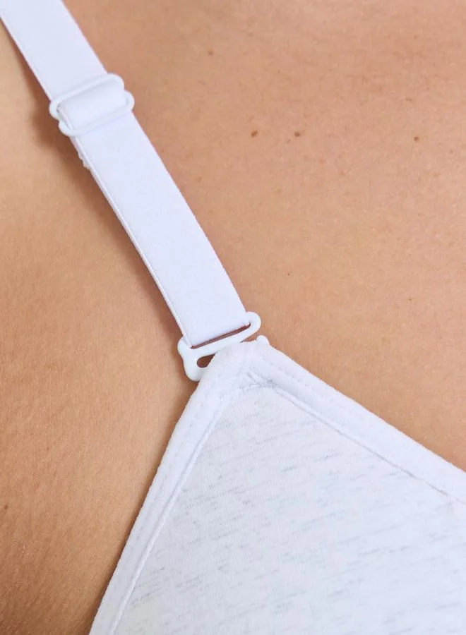 Styli  Pack of 2 - Padded Non Wired T-Shirt Bra for Women | Best Price UAE