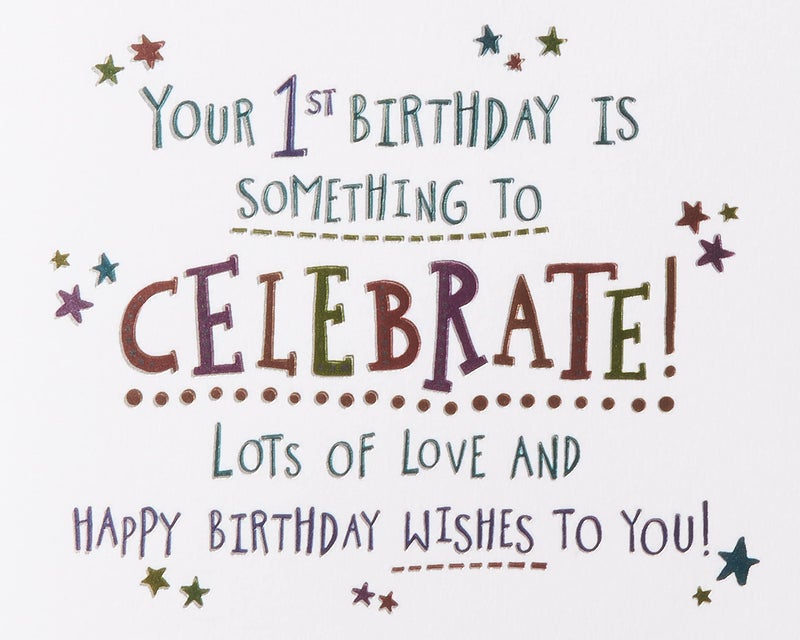 Papyrus 1st Birthday Card (Something To Celebrate) - Image 2