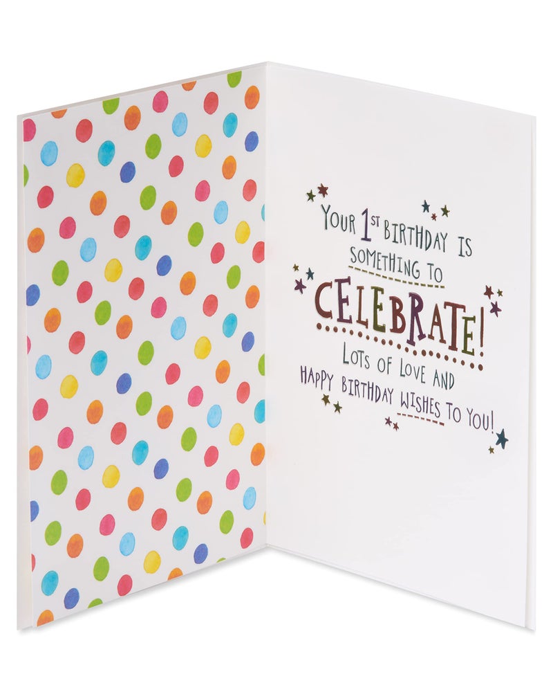Papyrus 1st Birthday Card (Something To Celebrate) - Image 3