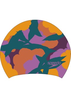 speedo Long Hair Printed Swimming Cap Multicolour  - Image 1