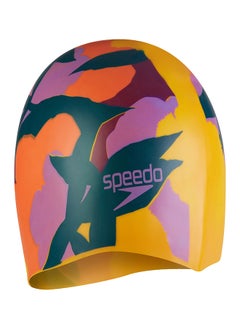 speedo Long Hair Printed Swimming Cap Multicolour  - Image 3