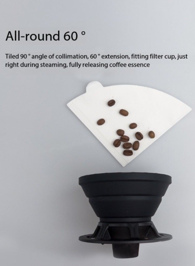 V-shaped disposable coffee filter paper made of wood pulp, bleach-free white disposable coffee filter paper, 100 pieces per box of disposable coffee filter paper - Image 3