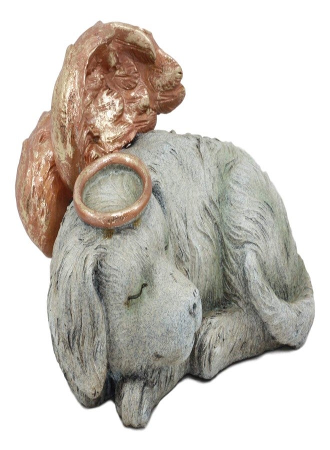 Ebros Gift Heavenly Sleeping Angel Dog with Golden Halo and Wings Small Cremation Urn Sculpture 8" Long Pet Memorial All Dogs Go to Heaven - Image 4
