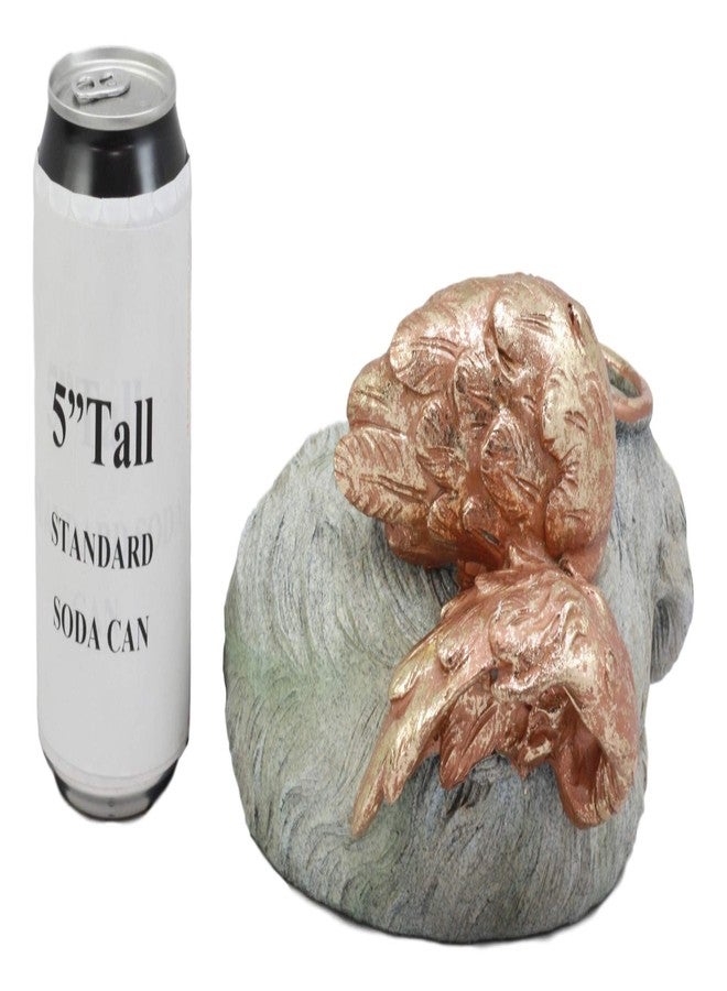 Ebros Gift Heavenly Sleeping Angel Dog with Golden Halo and Wings Small Cremation Urn Sculpture 8" Long Pet Memorial All Dogs Go to Heaven - Image 5