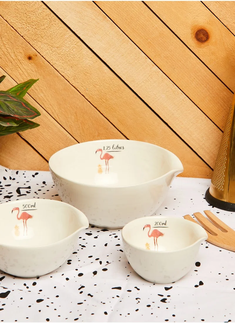 Fenella Smith London Set Of 3 Flamingo Nested Bowls
