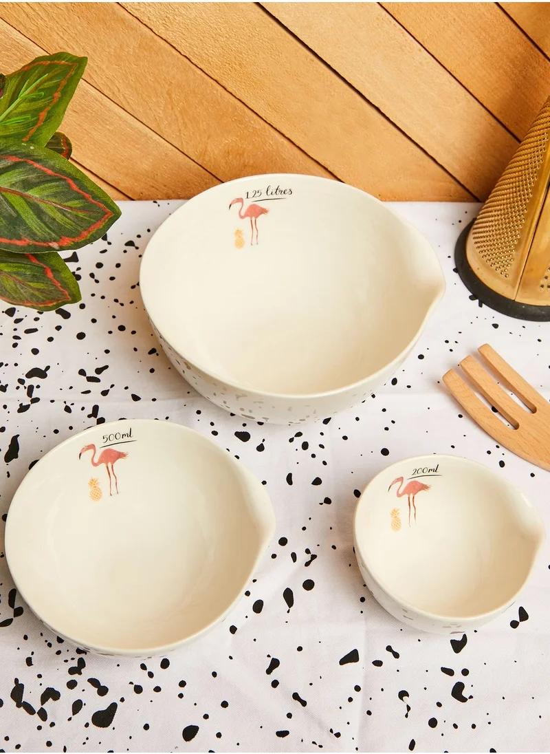 Fenella Smith London Set Of 3 Flamingo Nested Bowls