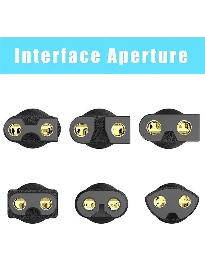 Shaver Charger 6 Pcs Universal Shaver Converter 6 Unique Head Shape Power Cord Supply Adapter DC Connector  Beard Trimmer Charger Men's Razor Charger Cable Kit  Multi-Functional Charging - Image 2