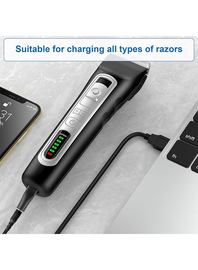 Shaver Charger 6 Pcs Universal Shaver Converter 6 Unique Head Shape Power Cord Supply Adapter DC Connector  Beard Trimmer Charger Men's Razor Charger Cable Kit  Multi-Functional Charging - Image 5