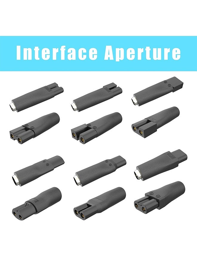 Shaver Charger 6 Pcs Universal Shaver Converter 6 Unique Head Shape Power Cord Supply Adapter DC Connector  Beard Trimmer Charger Men's Razor Charger Cable Kit  Multi-Functional Charging - Image 3