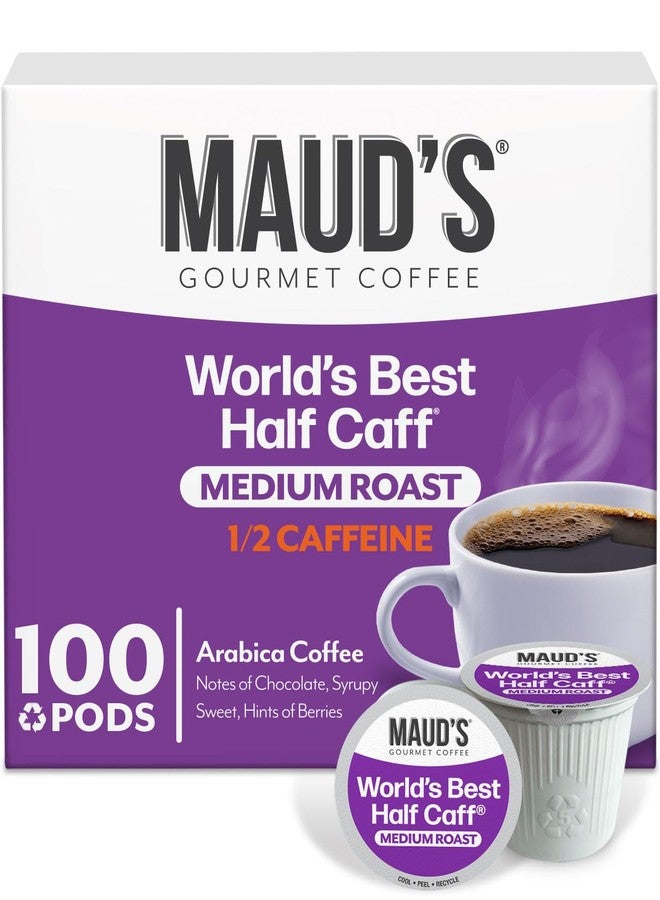 Maud's Half Caff Coffee Pods, 100 ct, Medium Roast Coffee in Single Serve Pods - 100% Arabica Coffee, Compatible with Keurig K Cups Maker - Image 1