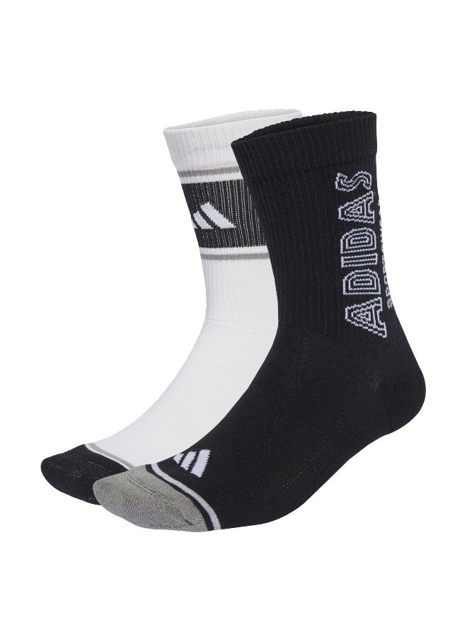 Adidas Crw Spwblock 2P Black Training Socks For Unisex 10K - 11.5K - Image 1