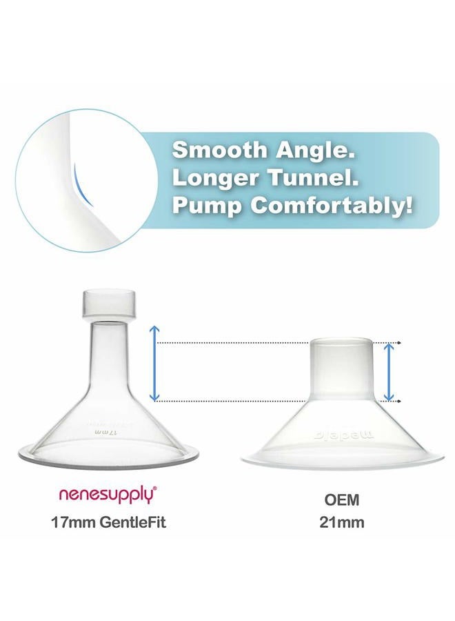 Nenesupply GentleFit Pump Parts 17mm Compatible with Medela Pump in Style Breastpump Not Original Medela Pump Parts Replace Medela Personalfit Connector and Medela Breastshield Valve Membrane Tubing - Image 4