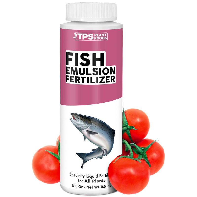 TPS NUTRIENTS Fish Emulsion Fertilizer â€“ Liquid Organic Fish Emulsion Fertilizer for Plants & Vegetables, 8 oz - Image 1