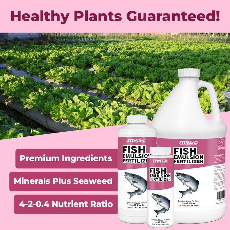 TPS NUTRIENTS Fish Emulsion Fertilizer â€“ Liquid Organic Fish Emulsion Fertilizer for Plants & Vegetables, 8 oz - Image 2