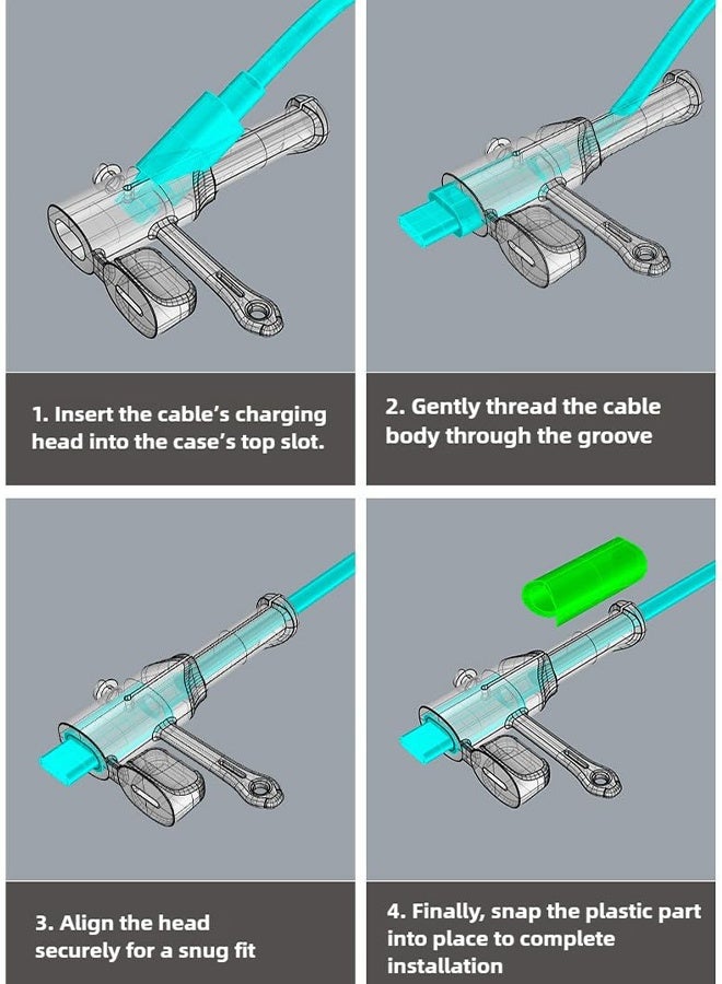Charger Cable Protector 1Sets - Silicone Non-Slip Cord Savers Compatible with Type-C, 3-in-1 Dustproof+Organizer+Protection,  USB Wire Protector for Home & Gift - Image 4
