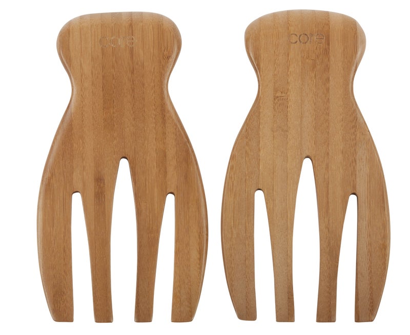 CORE BAMBOO Core Bamboo Set of 2 Classic Salad Hands Dark 