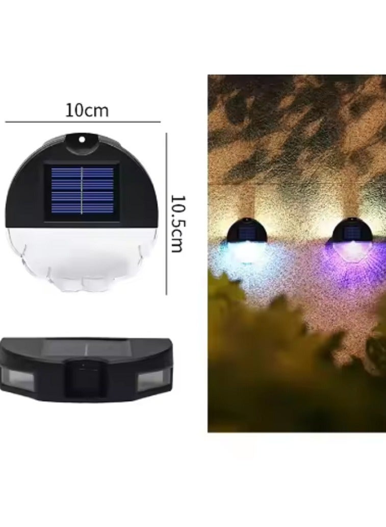 Generic Solar Powered Outdoor Garden Wall Light for Patio, Pathway, Landscape, LED Stair Light with Motion Sensor 8pcs  - Image 1