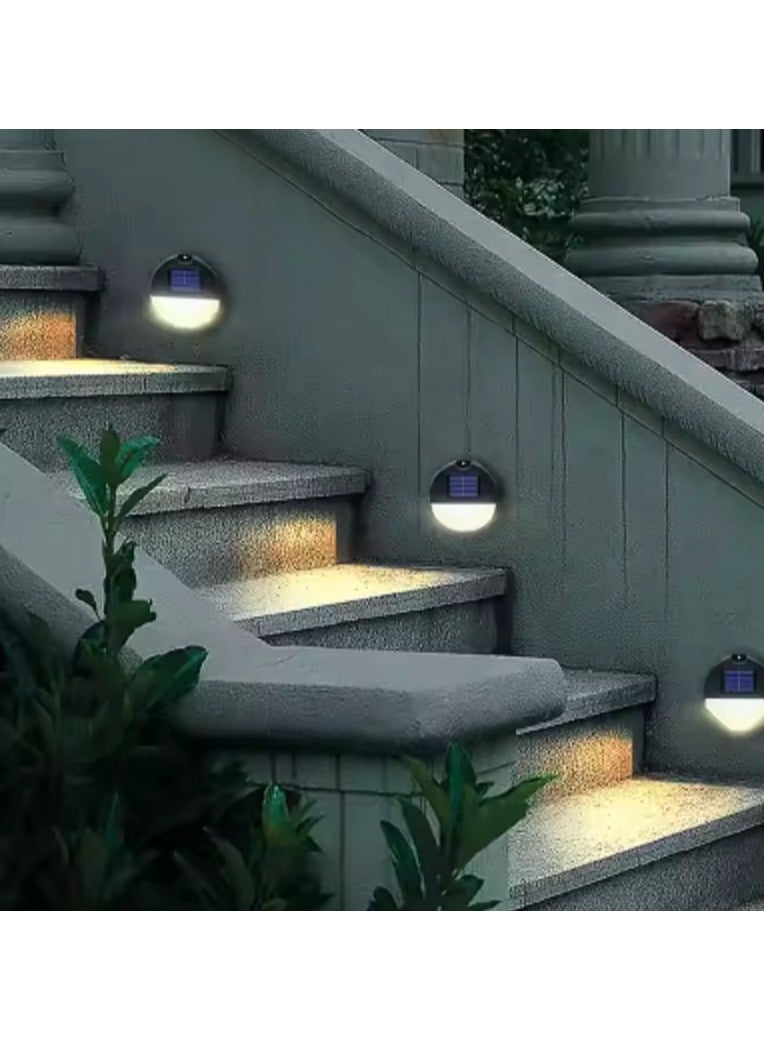 Generic Solar Powered Outdoor Garden Wall Light for Patio, Pathway, Landscape, LED Stair Light with Motion Sensor 8pcs  - Image 2