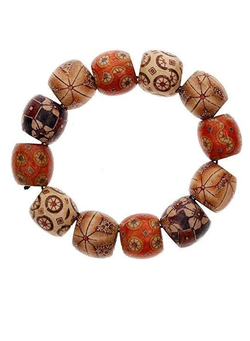 Excefore 950pcs 12mm Mixed Painted Drum Wood Spacer Beads Wooden Beads for DIY Jewelry Making Hair Accessories - Image 2