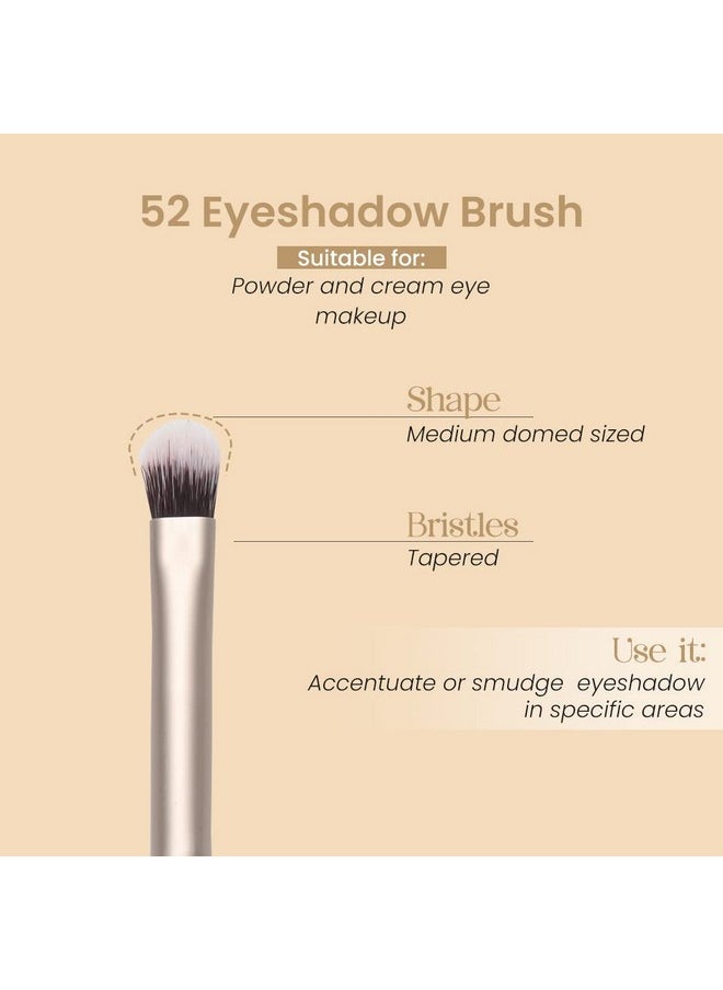 Milagro Beauty Eyeshadow Brush 52, Perfect For Blending, Highlighting Brow Bones, Glitter Application, Lower Lid Shadow, And Smudging Precise Eye Makeup  - Image 3