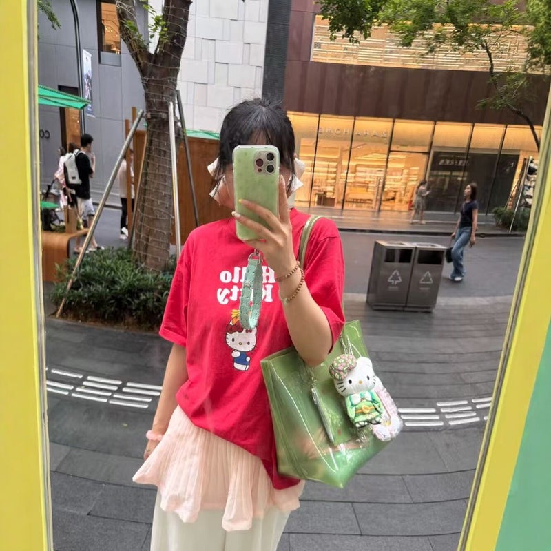 2026 New PVC Transparent Tote Bag Large Capacity Commute Shoulder Bag Jelly Handbag Women - Image 4