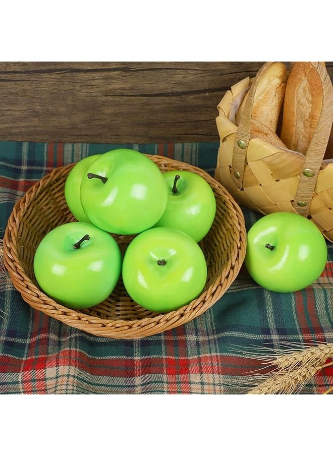 erorex Fake Fruit Artificial Apples Set Of 6 Decorative Fruit Lifelike Faux Apples Realistic Fruits Apple Decorations For Kitchen Realistic Fake Fruits Party Props Home Decor  - Image 4