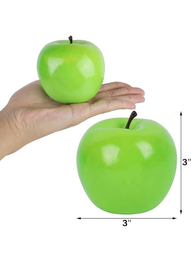 erorex Fake Fruit Artificial Apples Set Of 6 Decorative Fruit Lifelike Faux Apples Realistic Fruits Apple Decorations For Kitchen Realistic Fake Fruits Party Props Home Decor  - Image 2
