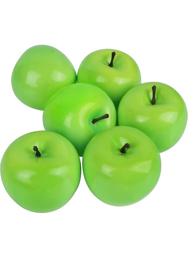 erorex Fake Fruit Artificial Apples Set Of 6 Decorative Fruit Lifelike Faux Apples Realistic Fruits Apple Decorations For Kitchen Realistic Fake Fruits Party Props Home Decor  - Image 1