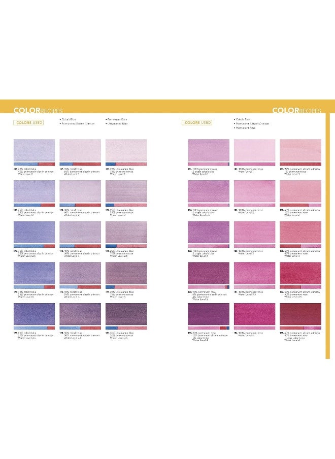 Color Mixing Recipes for Watercolor: Mixing Recipes for More Than 450 Color Combinations - Includes One Color Mixing Grid (Volume 4)
