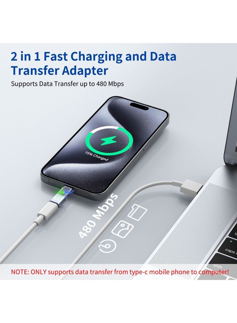 SYOSI USB-C to Light-ning Adapter, PD Fast Charging & Data Transfer, Compatible with iPhone 15 Pro Max iPad Pro Air, Type C Converter Data Transfer & 27W PD Fast Charging for iPad 10/Mini 6, Not Audio OTG - Image 5
