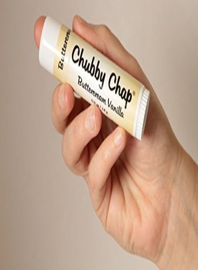 Chubby Chap - Three (3x Large Jumbo Natural Lip Balm - .5 Ounce Buttercream Vanilla