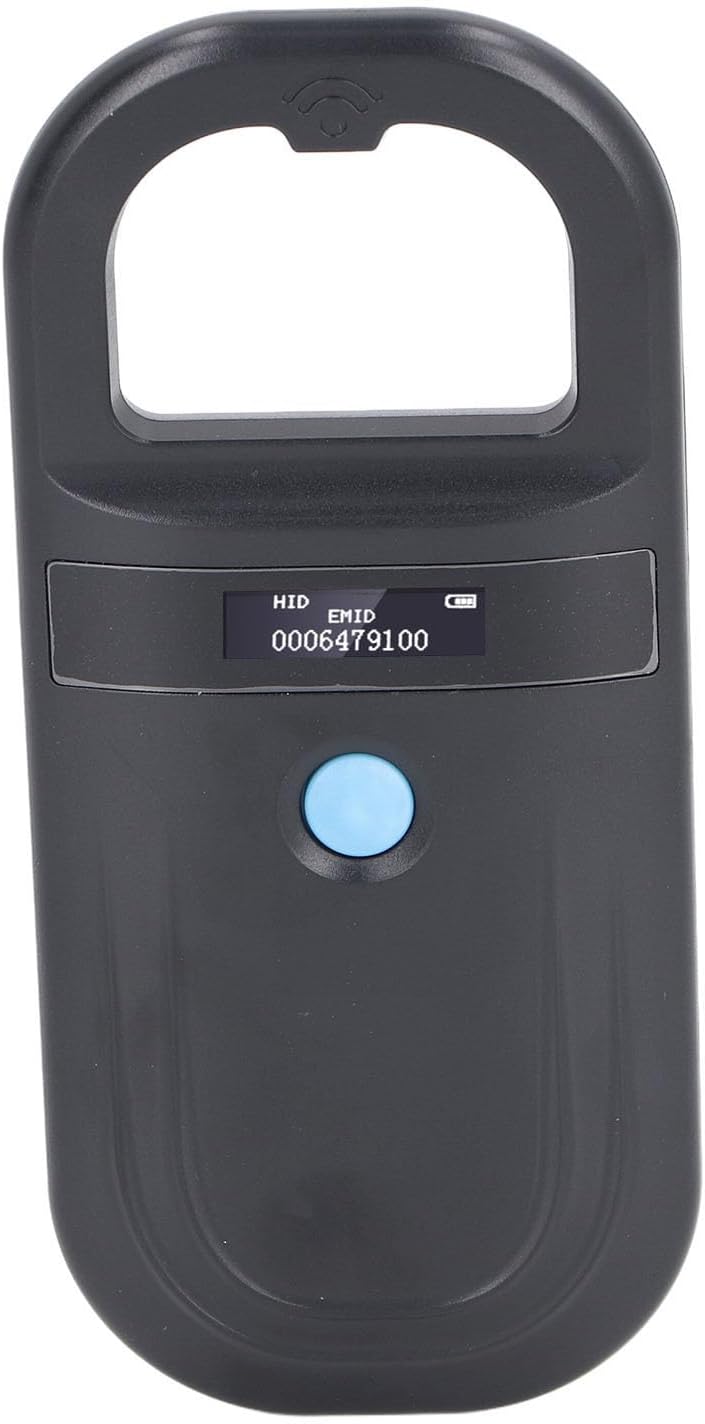 aqxreight Animal ID Reader 134 2KHz ISO11784 85 FDX B EMID Handheld Pet Tag Chip Scanner USB Charging Built in Buzzer Frequency 134 2KHz a Reading of 85 ID Portable Animal ID64 ISO11784 - Image 5