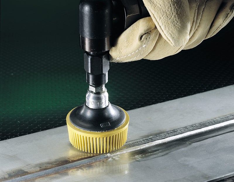 3M Scotch-Brite Roloc Bristle Disc - Coating Removal Disc for Metal - 80 Grit Ceramic Mineral - Roloc Attachment - Molded Abrasive Bristles - 2' - 7528 (Pack of 10) - Image 3
