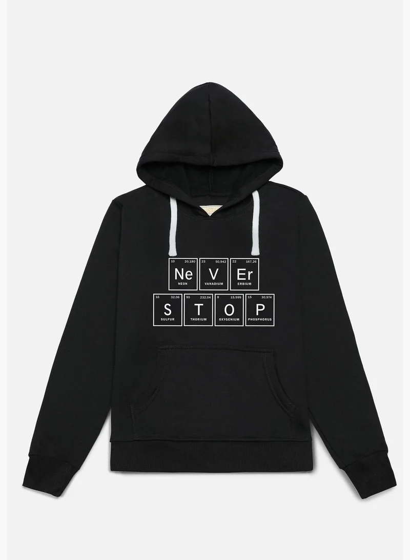Instafab Front Pocket Printed Hoodie
